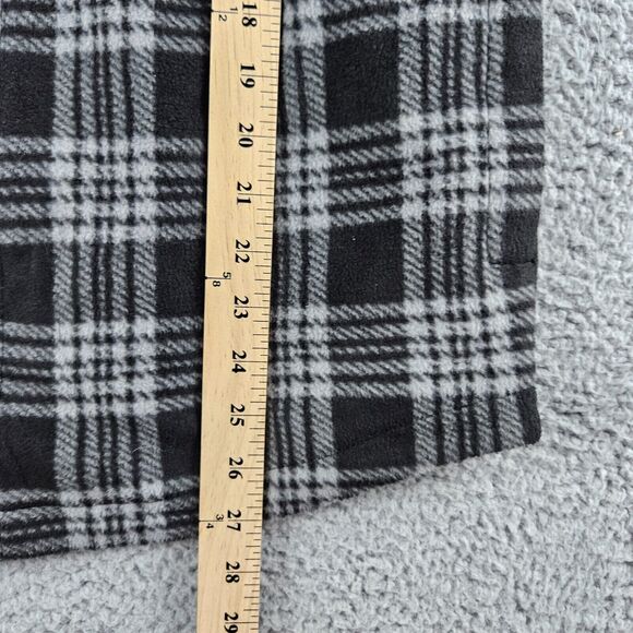 Volcom Shirt Mens Small Black White Plaid Long Sleeve Fleece Snap Closure - Picture 10 of 11